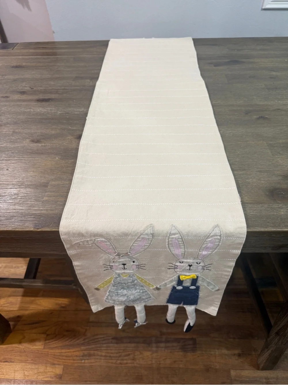 Cute Bunny Table Runner.  About 67” long.  Used